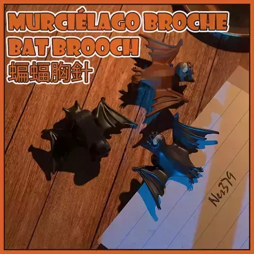 Sujetador de papel bat 3D print model