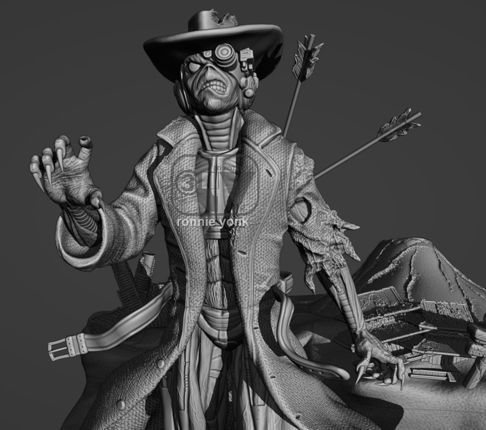 Eddie the Cyborg Cowboy - Iron Maiden 3D Print Model 3D print model_5