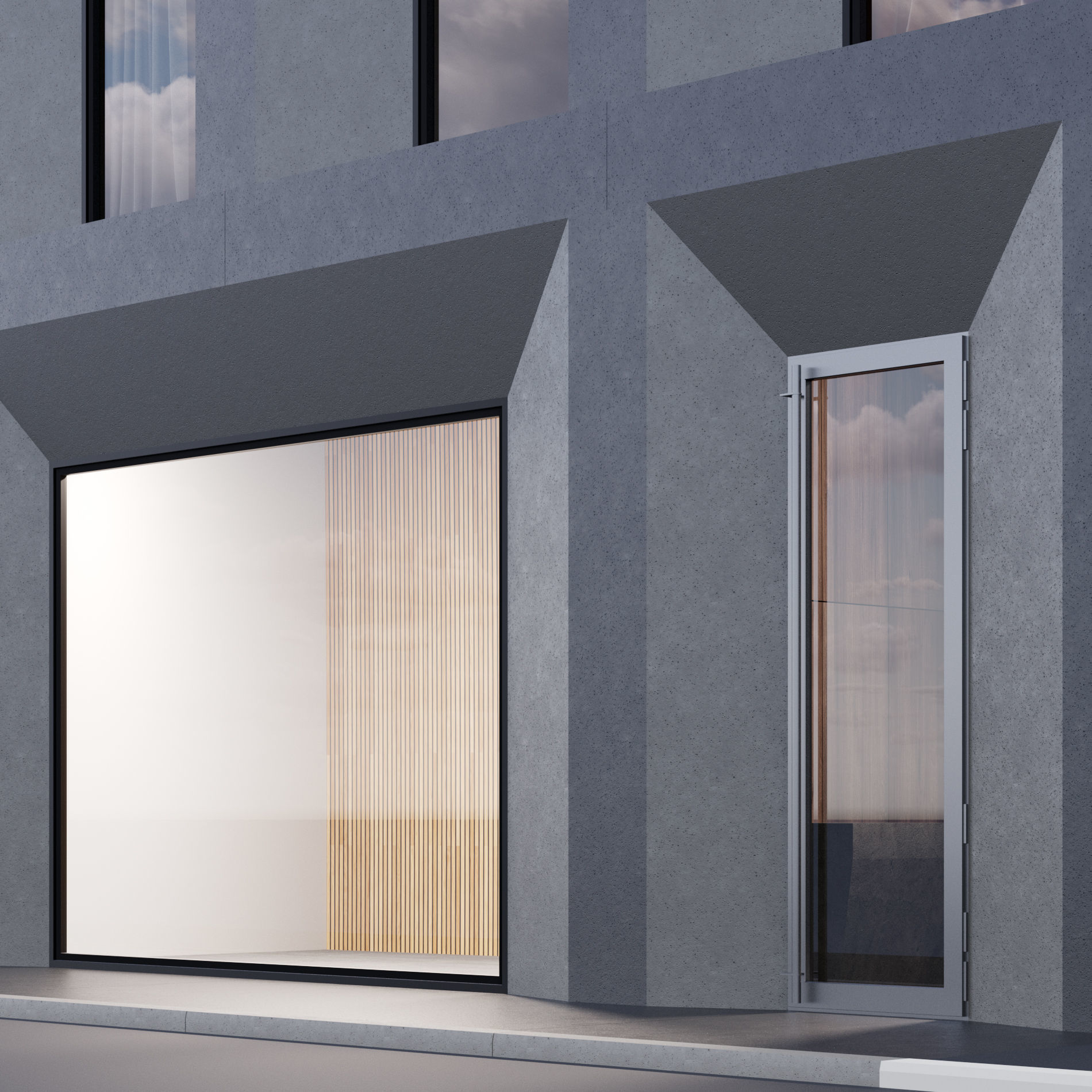 Modern building fasade 4 3D model_10