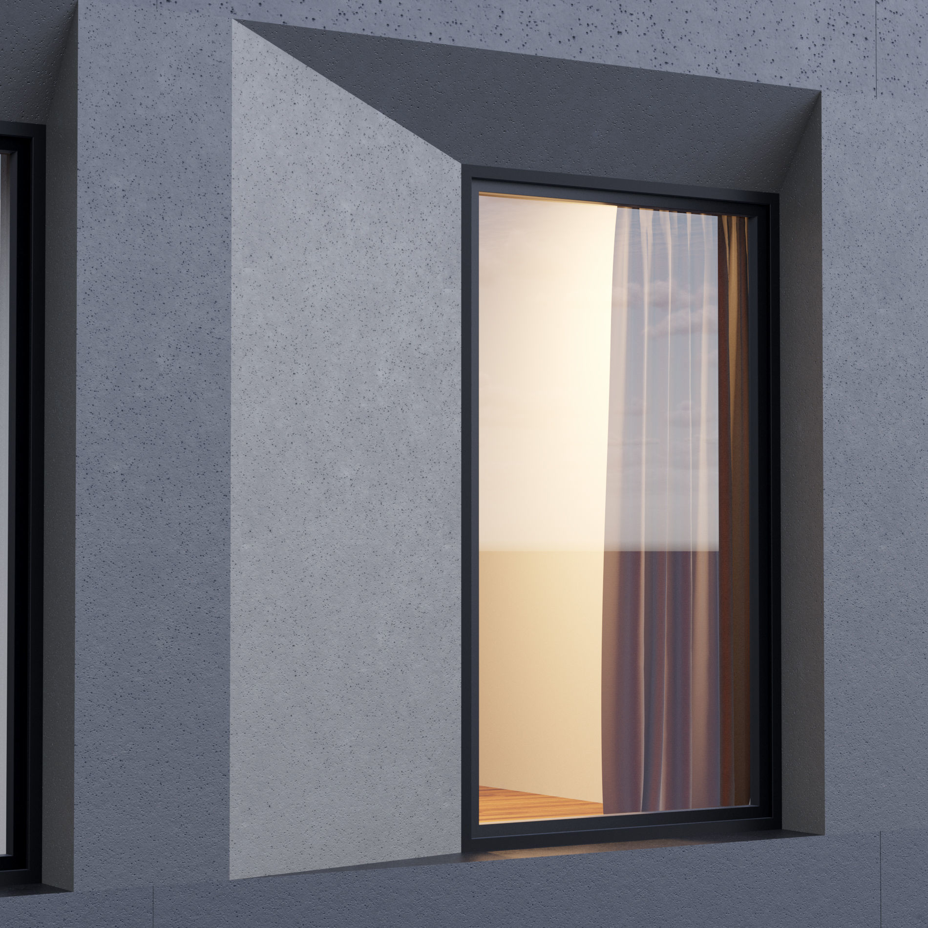 Modern building fasade 4 3D model_12