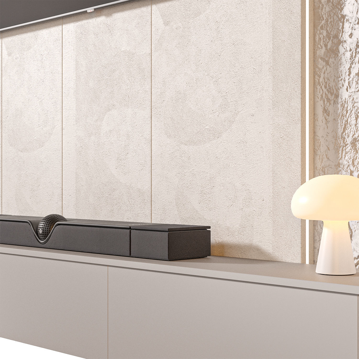 TV wall set 05 3D model_3