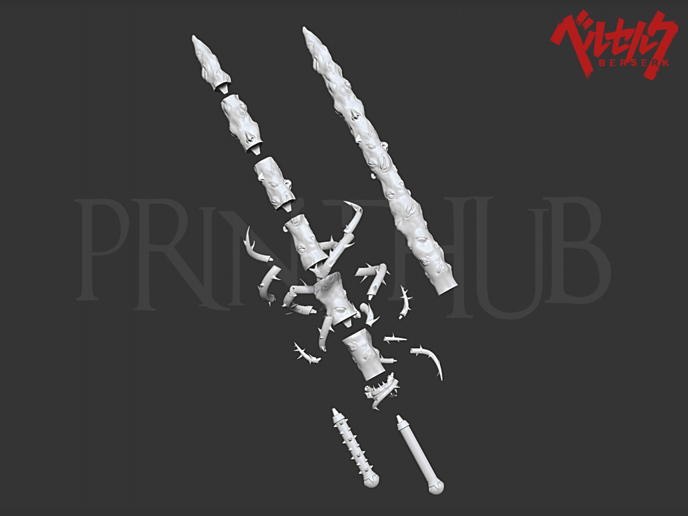 Skull Knight the Sword of Actuation from Berserk 3D print model_7