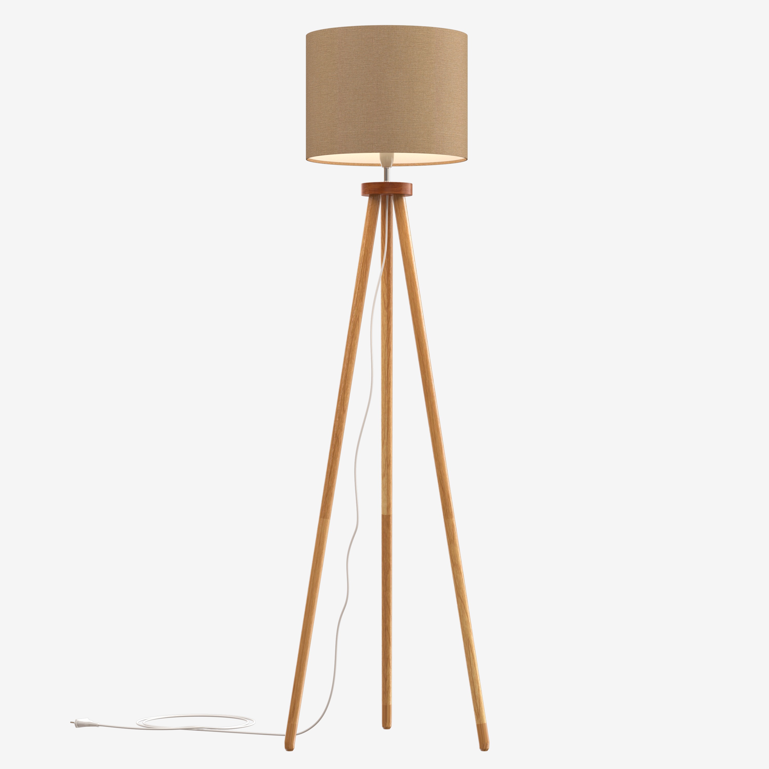Jandia Wooden Tripod Floor Lamp 3D model_2