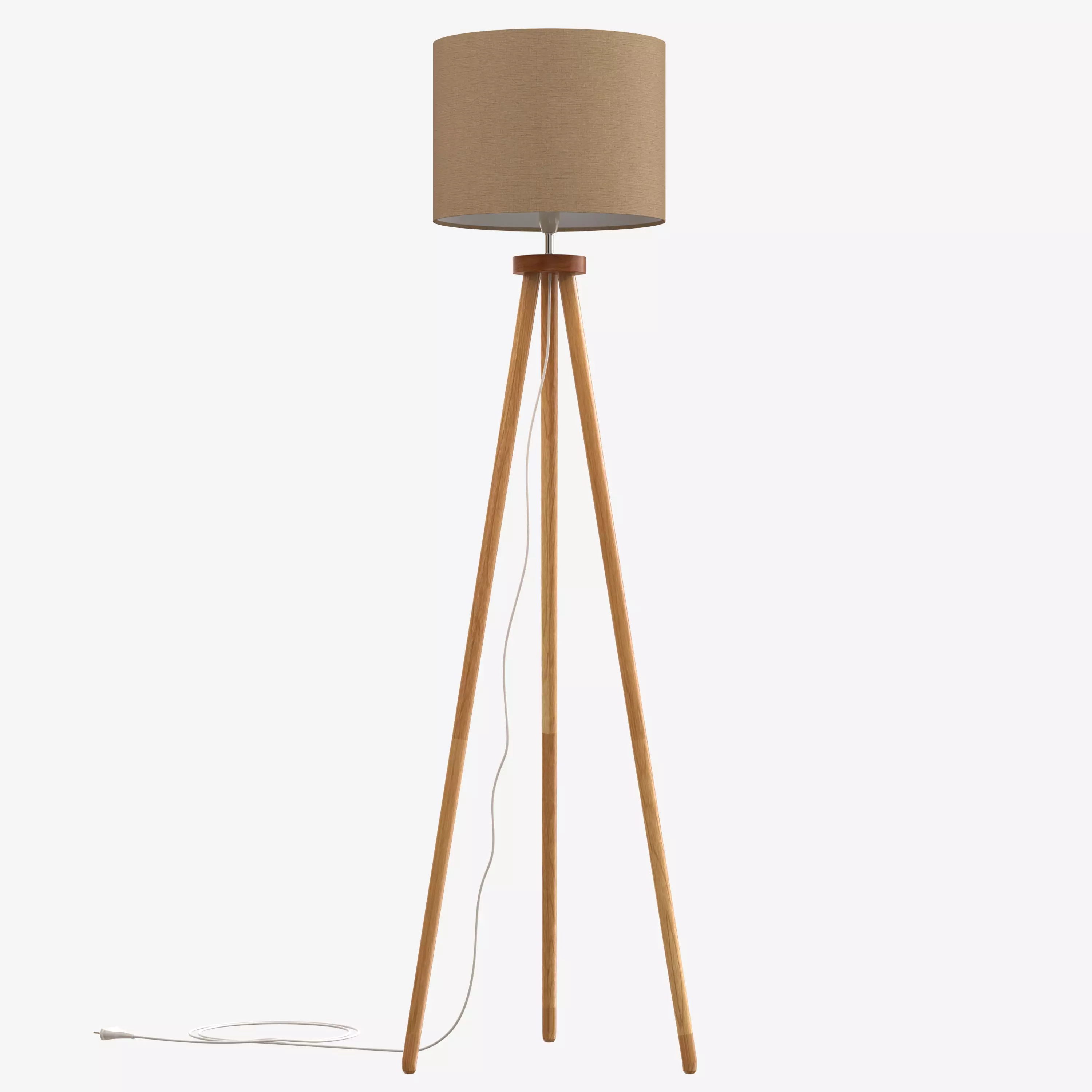 Jandia Wooden Tripod Floor Lamp 3D model_0