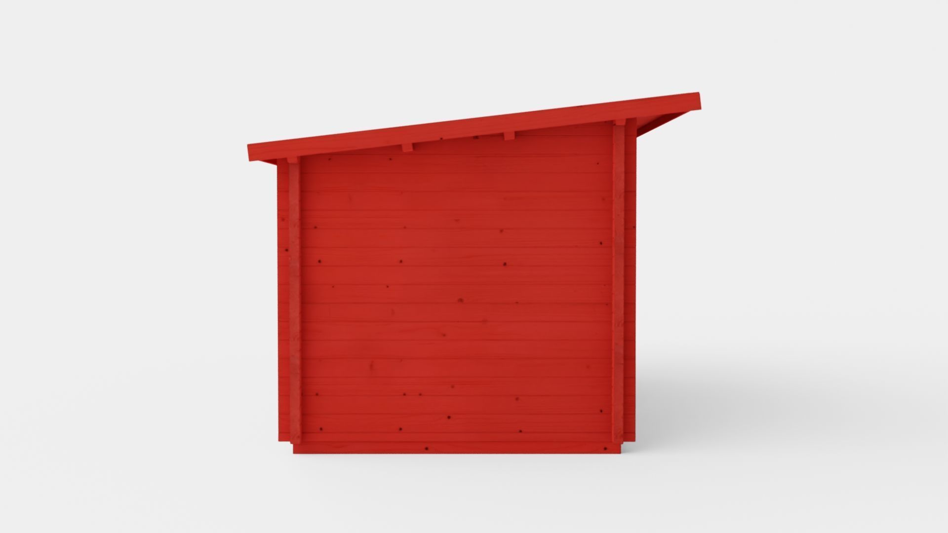 Sauna RedWhite Low-poly 3D model_2