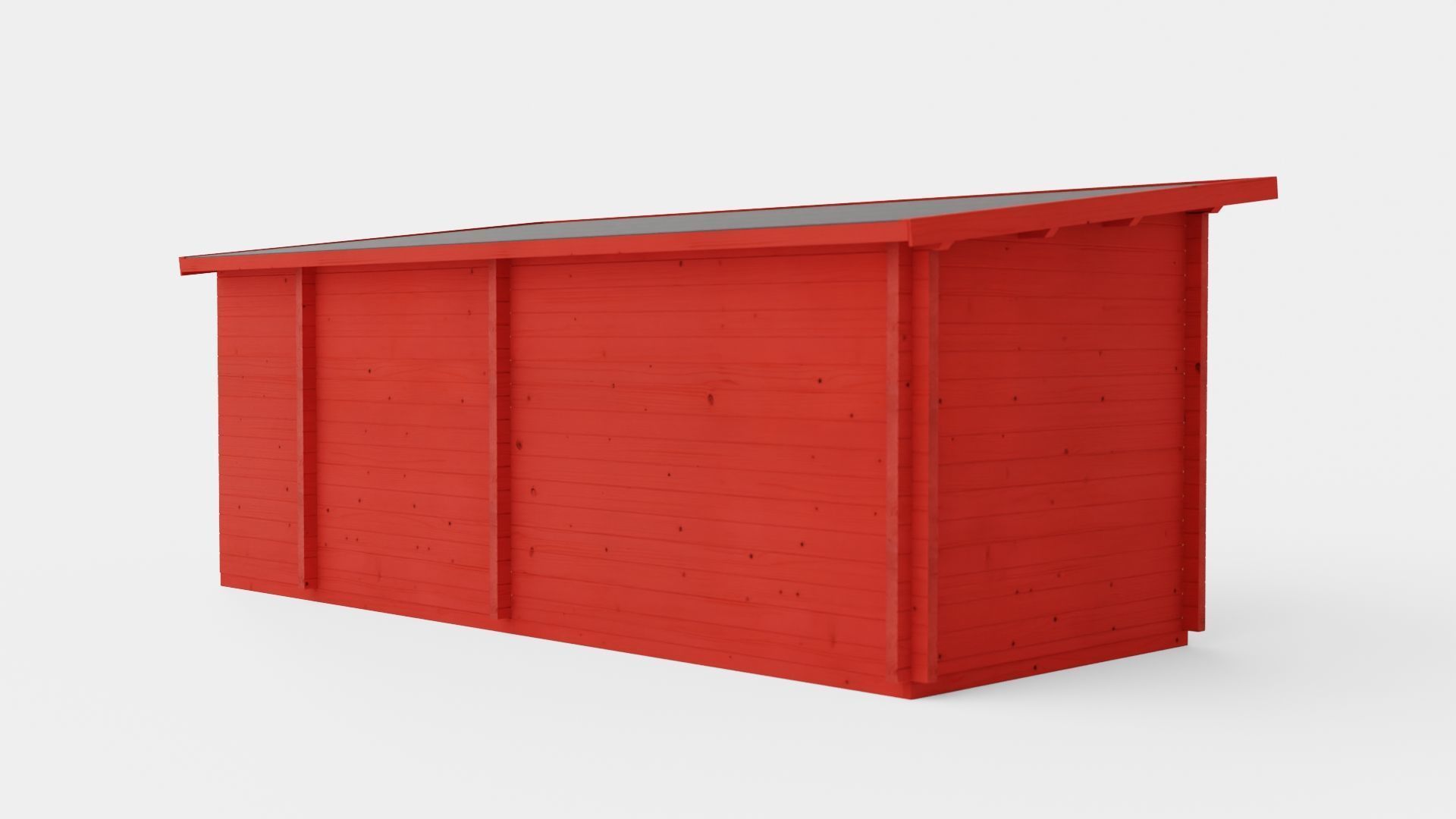 Sauna RedWhite Low-poly 3D model_3