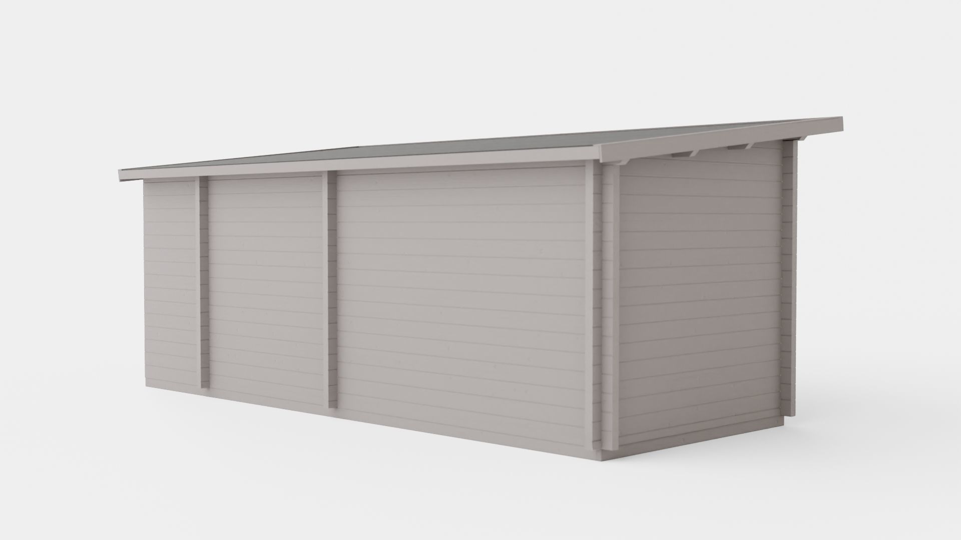 Sauna Dark Grey Low-poly 3D model_3