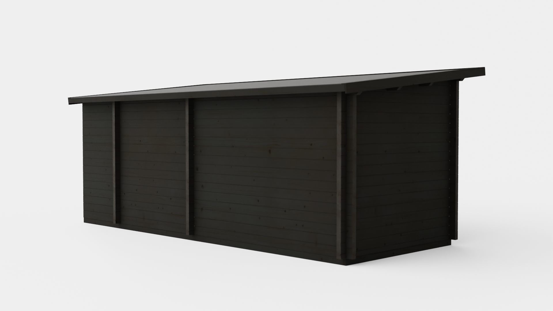 Sauna Black Low-poly 3D model_3