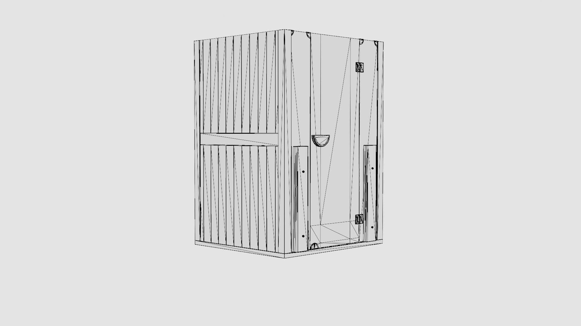 Sauna Low-poly 3D model_7