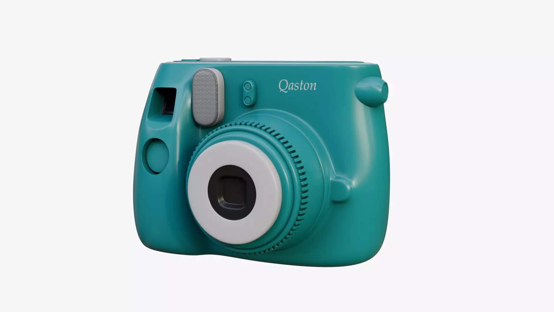 Blue Instant Camera 3D model_0