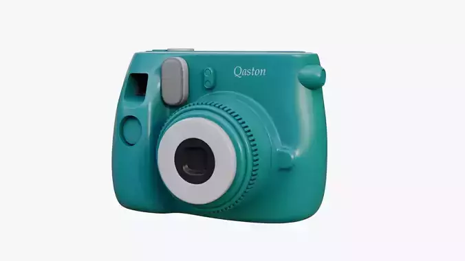 Blue Instant Camera 3D model
