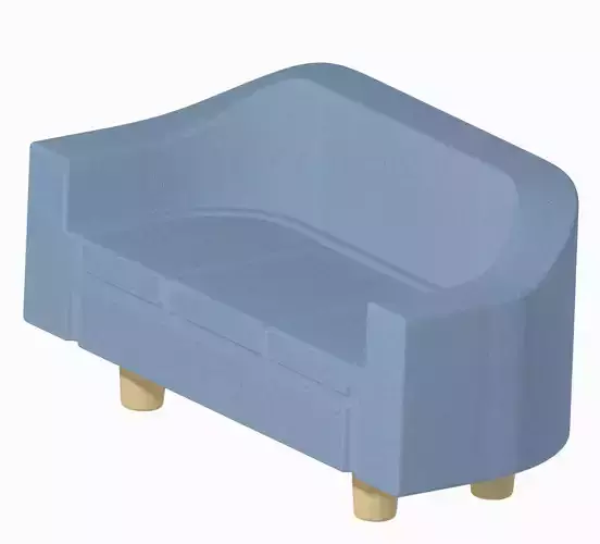 Sofa Fabric Three Seater 3D print model