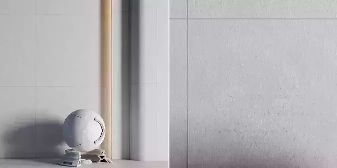 White Rough Ceramic Tile - 4k - PBR Free low-poly 3D model