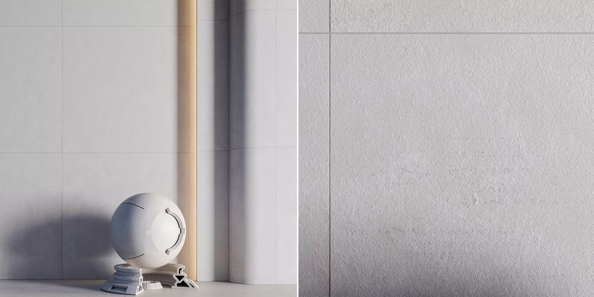 White Rough Ceramic Tile - 4k - PBR Free low-poly 3D model