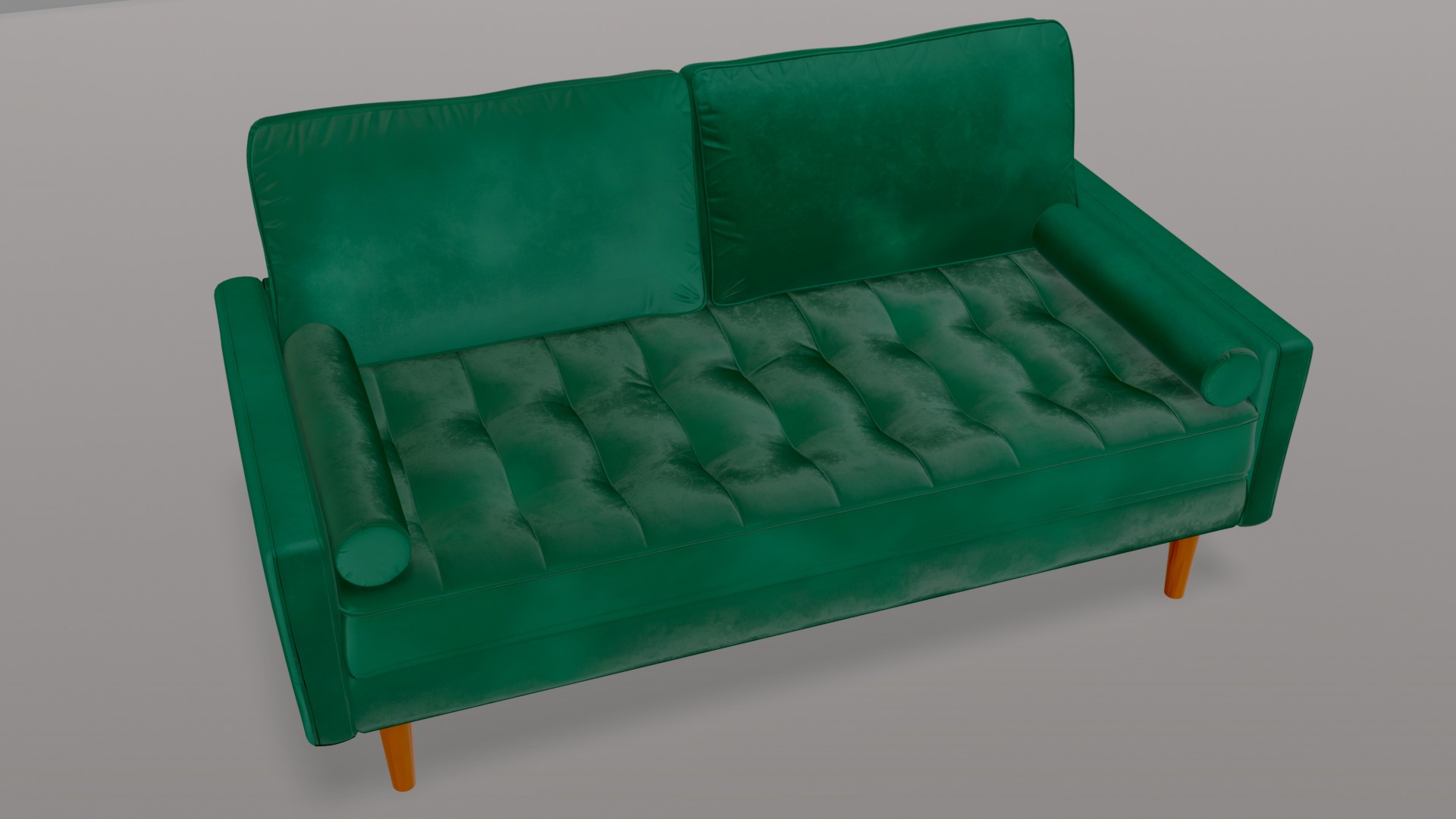 velvet sofa Low-poly 3D model_1