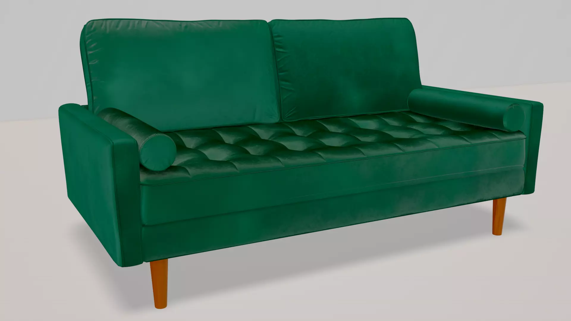 velvet sofa Low-poly 3D model_0