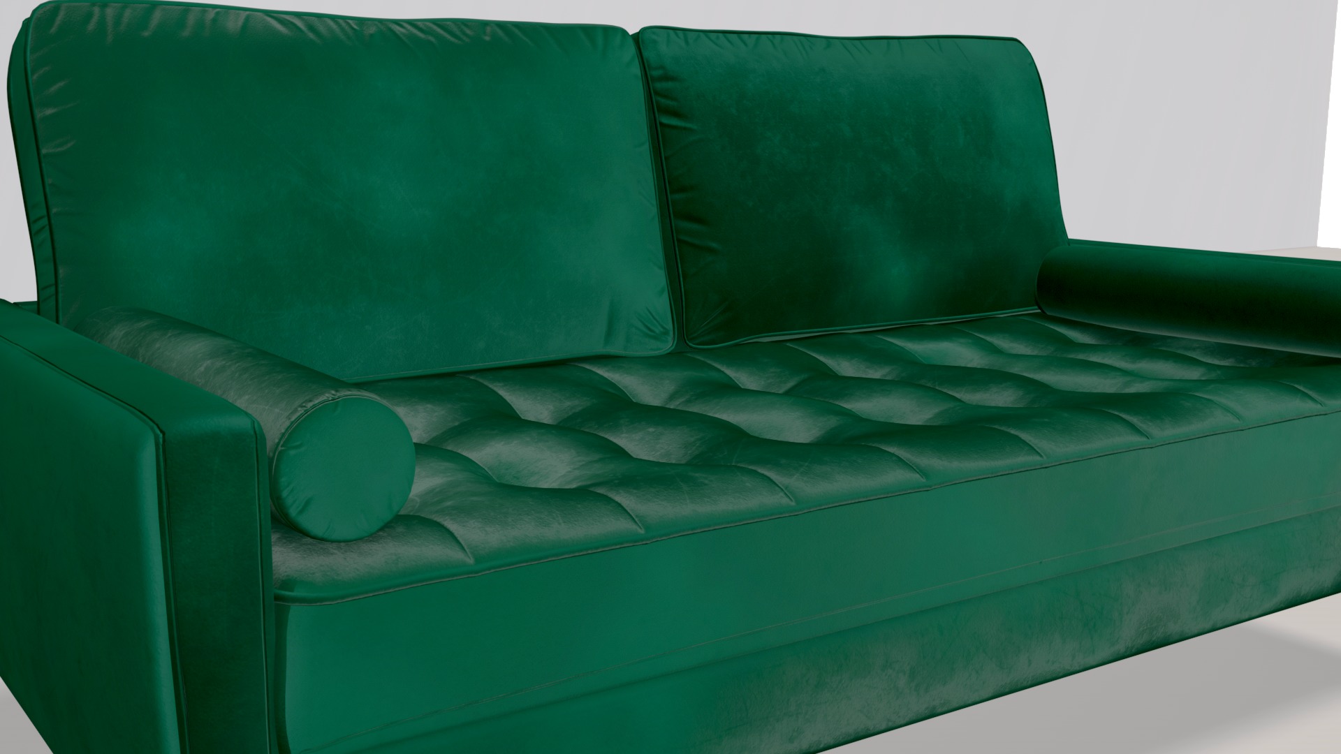 velvet sofa Low-poly 3D model_2