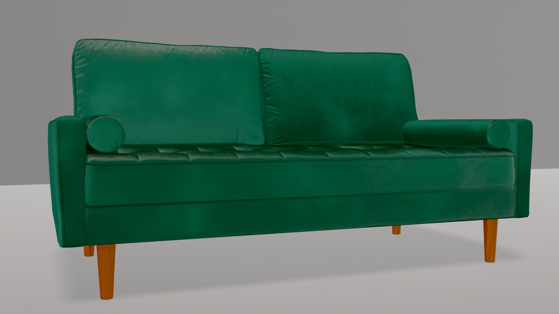 velvet sofa Low-poly 3D model_3