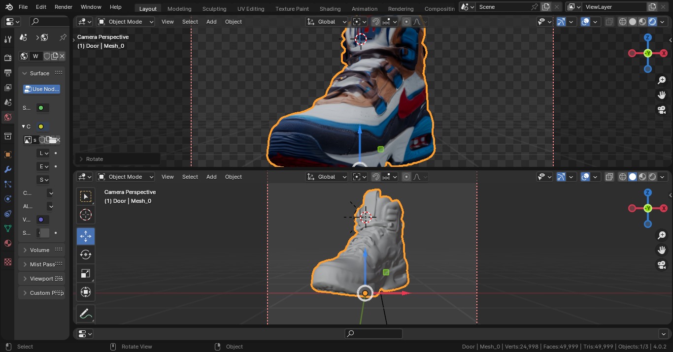 Sneaker Fusion Free low-poly 3D model_1