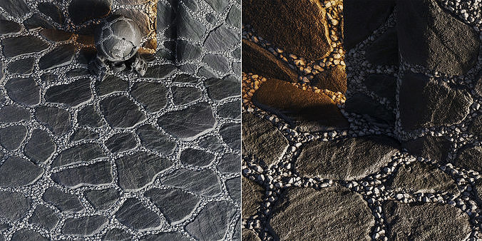 H67 Slate and Gravel Pathway - PBR - 4K Low-poly 3D model