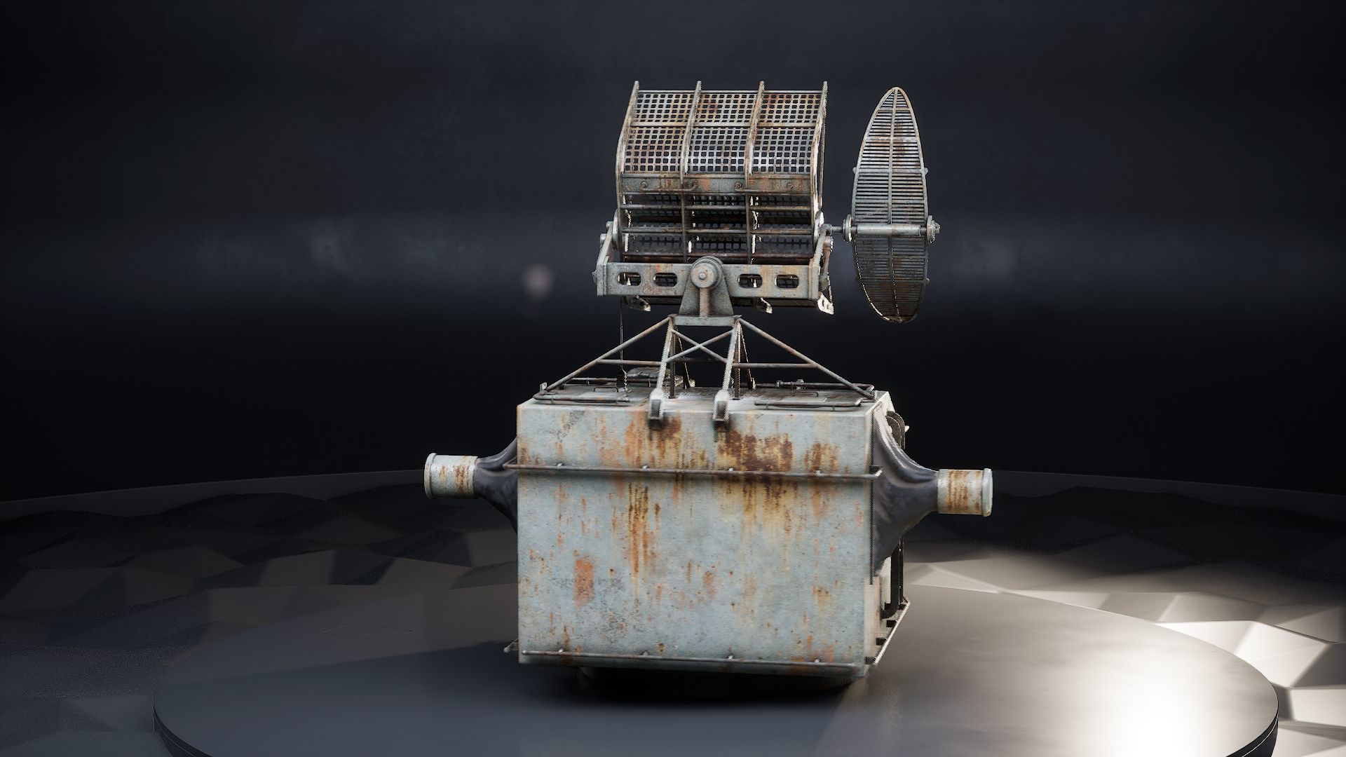 Battleship Gun Fire Control System Director Low-poly 3D model_6