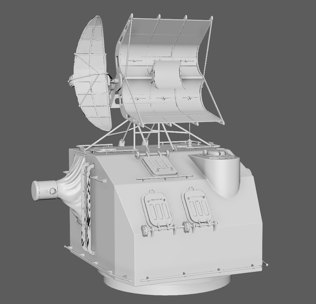 Battleship Gun Fire Control System Director Low-poly 3D model_11
