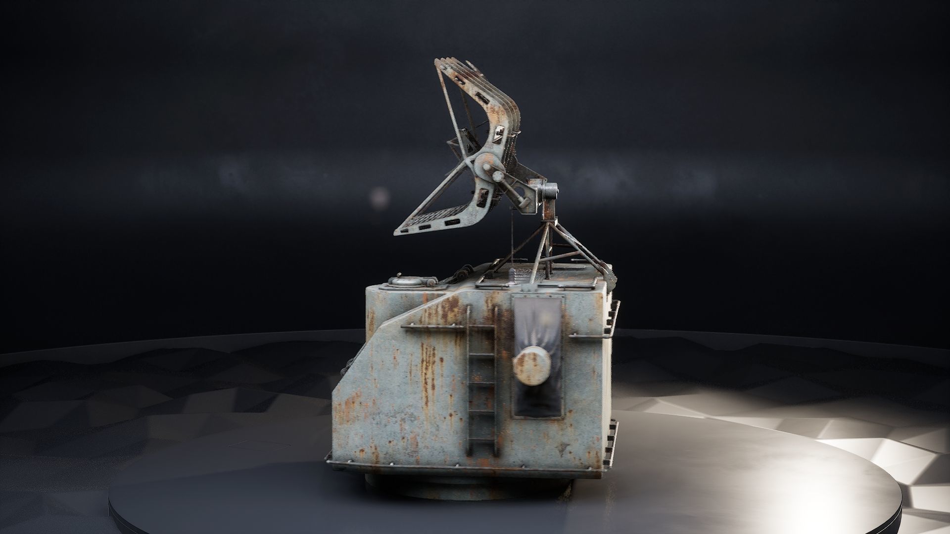 Battleship Gun Fire Control System Director Low-poly 3D model_3