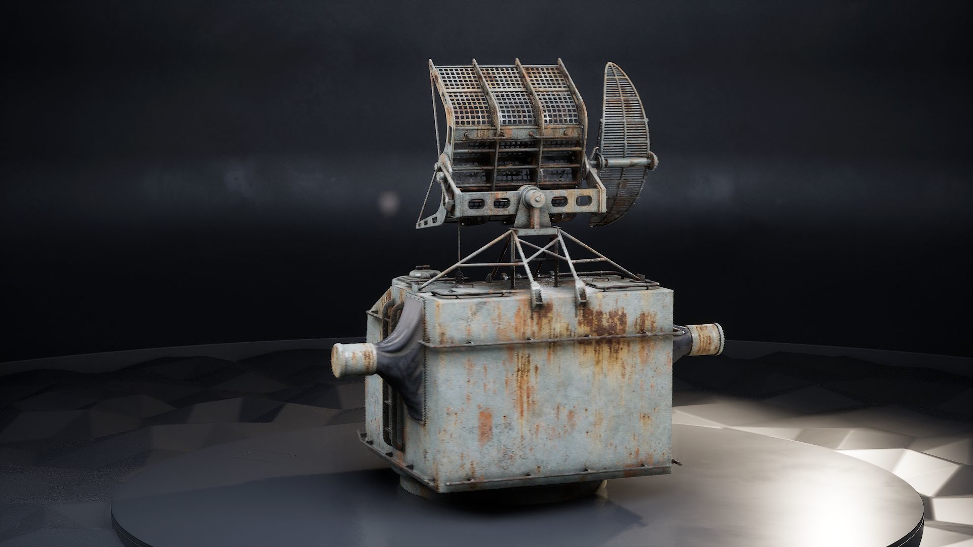 Battleship Gun Fire Control System Director Low-poly 3D model_5