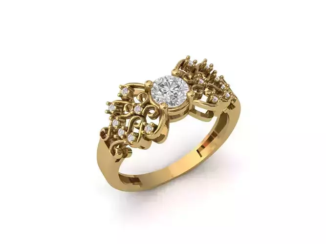 Rings for Women Womens Rings Stone Ring Ready STL 3DM Models 