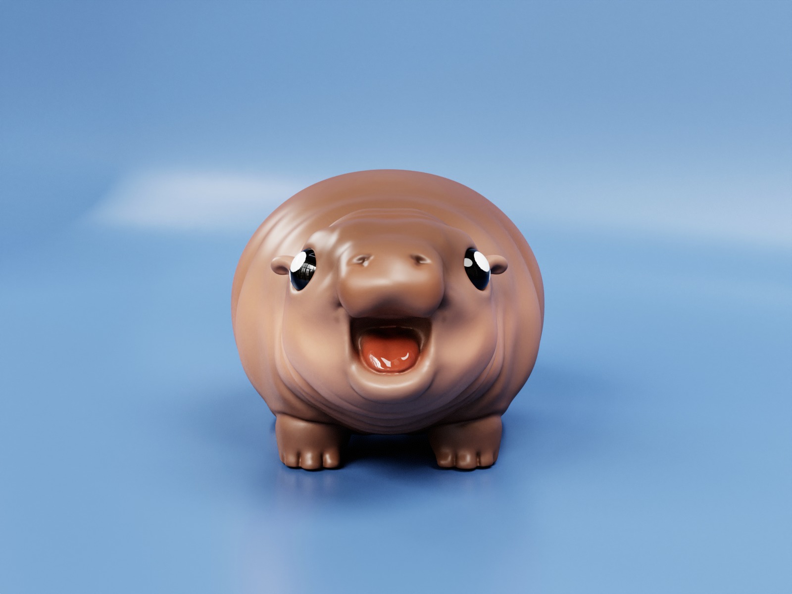 Moo Deng - Cute Baby Hippo  3D print model_3