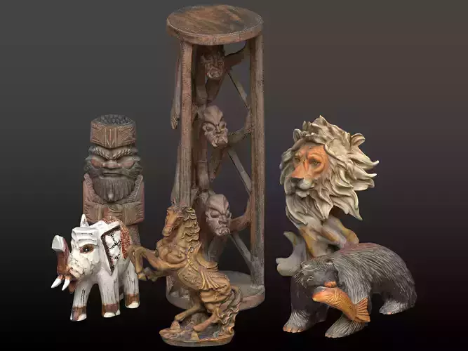 Wooden Statue Pack
