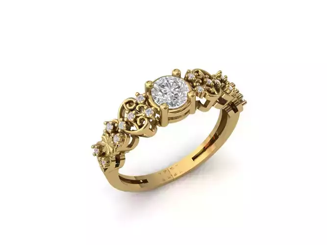 Rings for Women Womens Rings Stone Ring Ready STL 3DM Models 