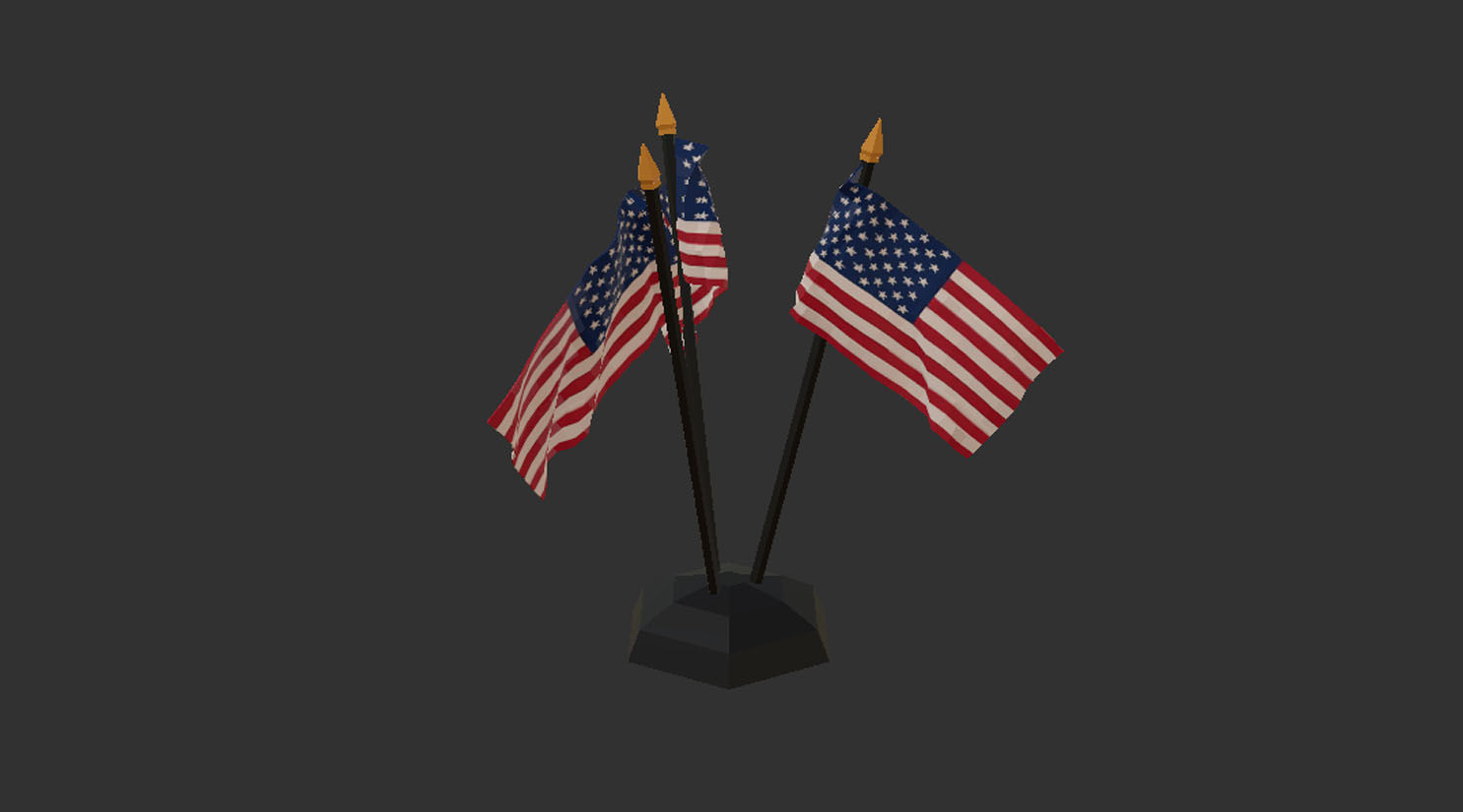 Flag USA American free VR / AR / low-poly 3D model | CGTrader