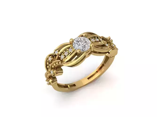 Rings for Women Womens Rings Stone Ring Ready STL 3DM Models 