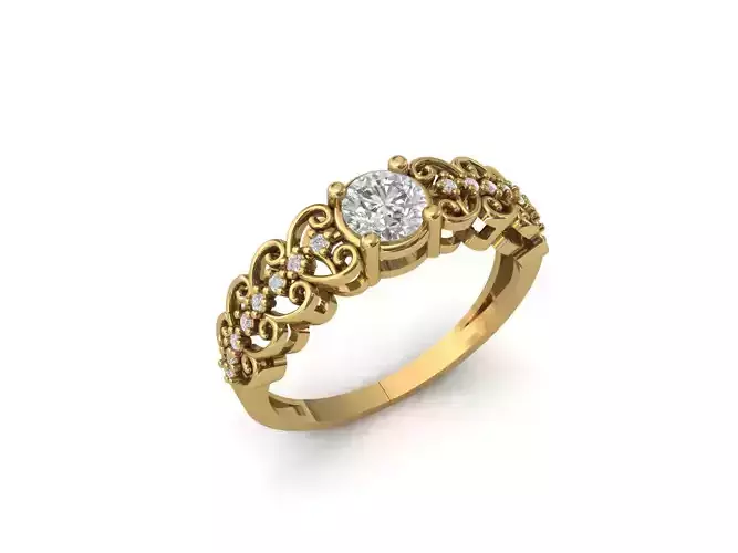 Rings for Women Womens Rings Stone Ring Ready STL 3DM Models 