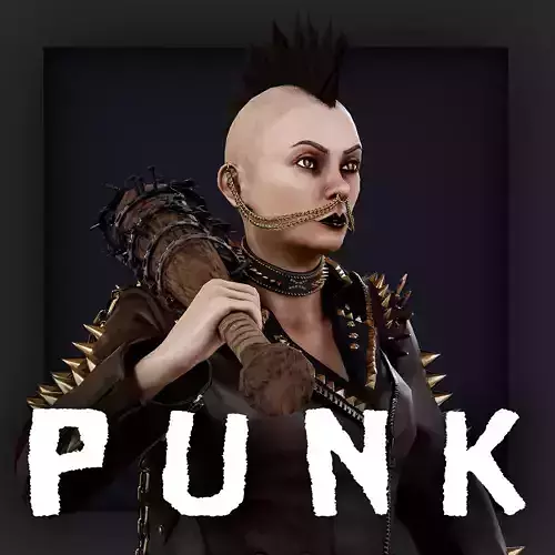 Punk 5 Lucille Low-poly 3D model