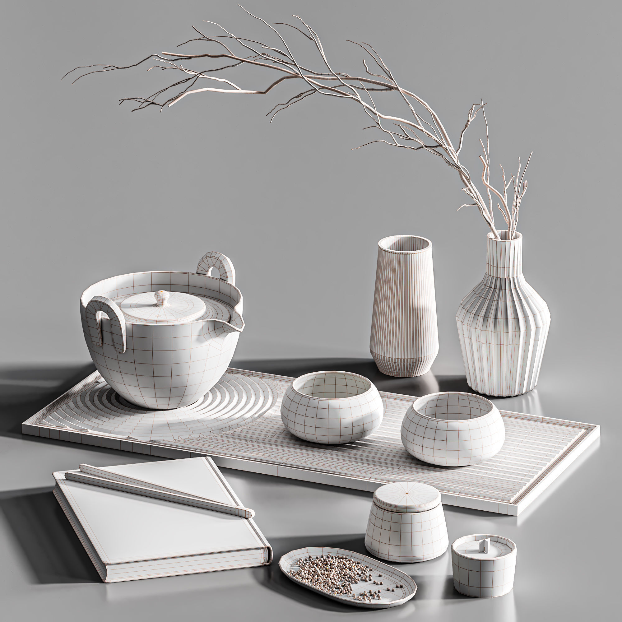 Tableware set08 3D model_4
