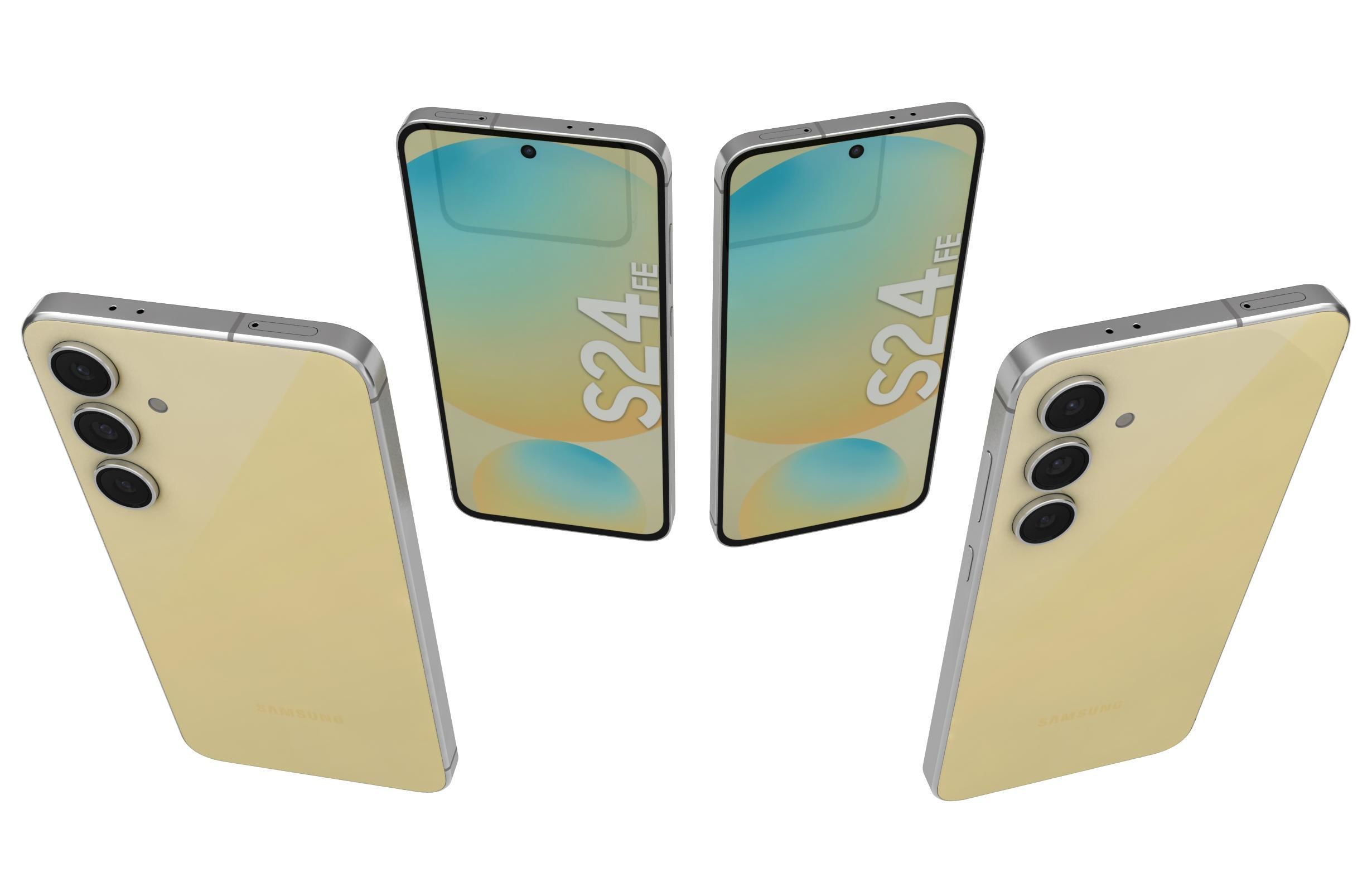 Samsung Galaxy S24 FE Yellow 3D model_4