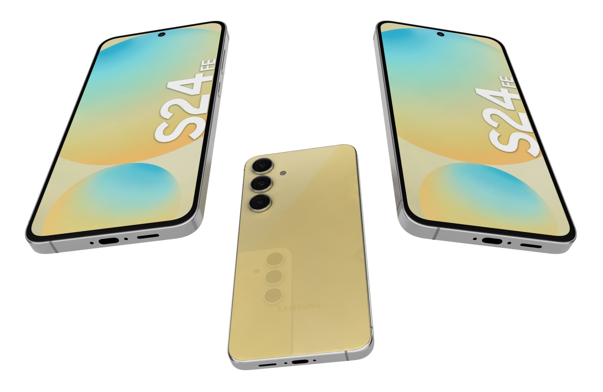 Samsung Galaxy S24 FE Yellow 3D model_2