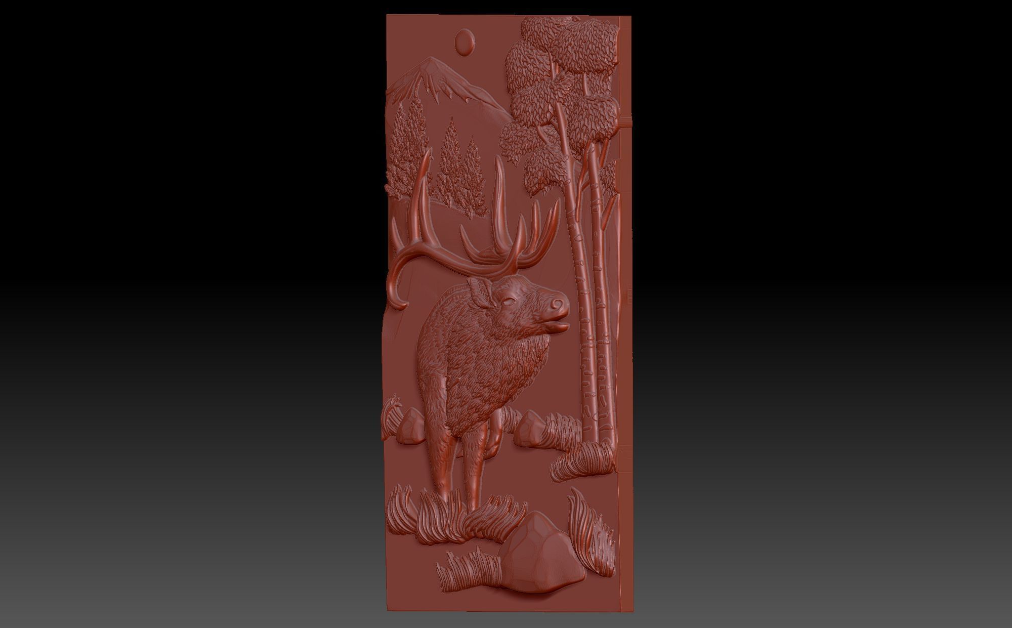 Forest deer 3D print model_3