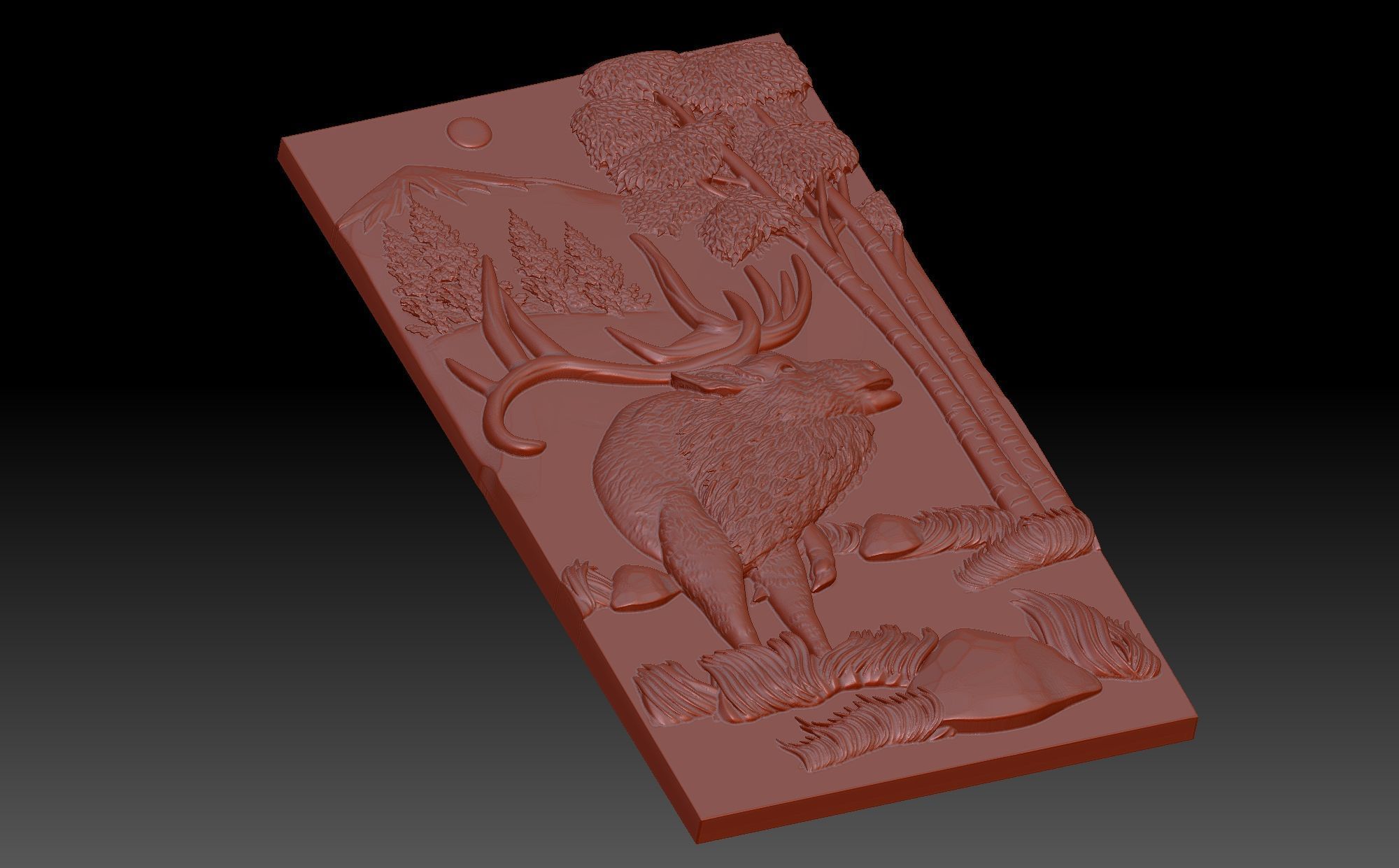 Forest deer 3D print model_4