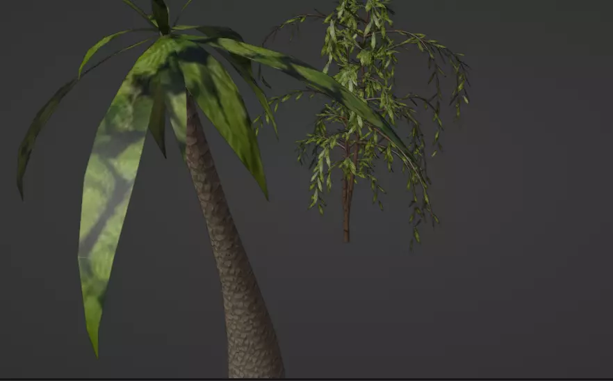 palm and tree Free low-poly 3D model_0