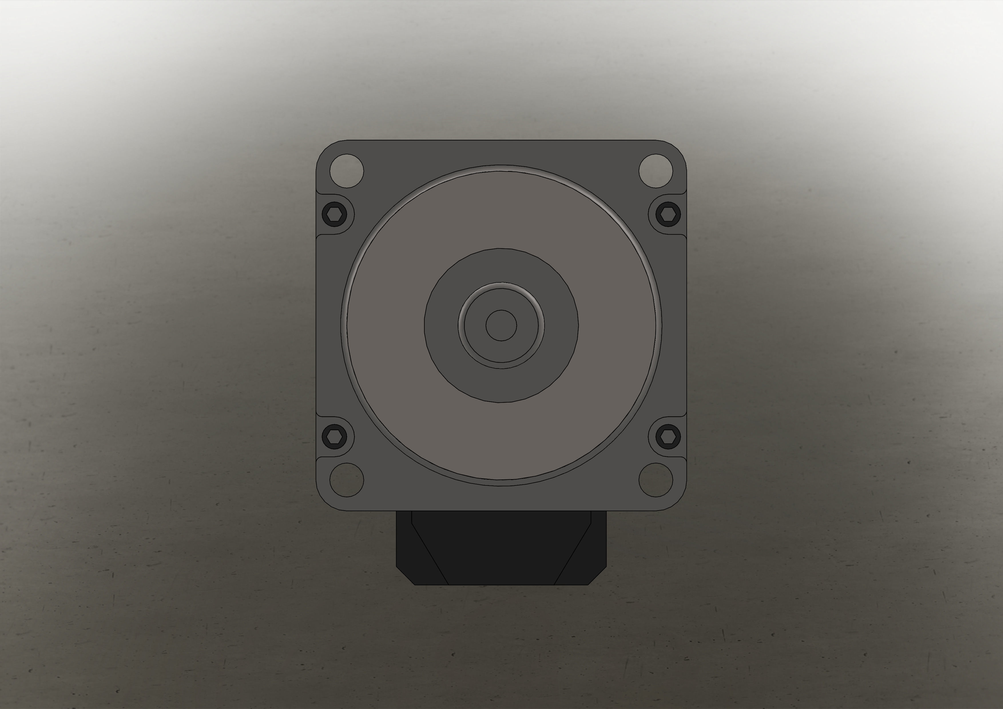 Servo DC Motor 24V 3D model_3