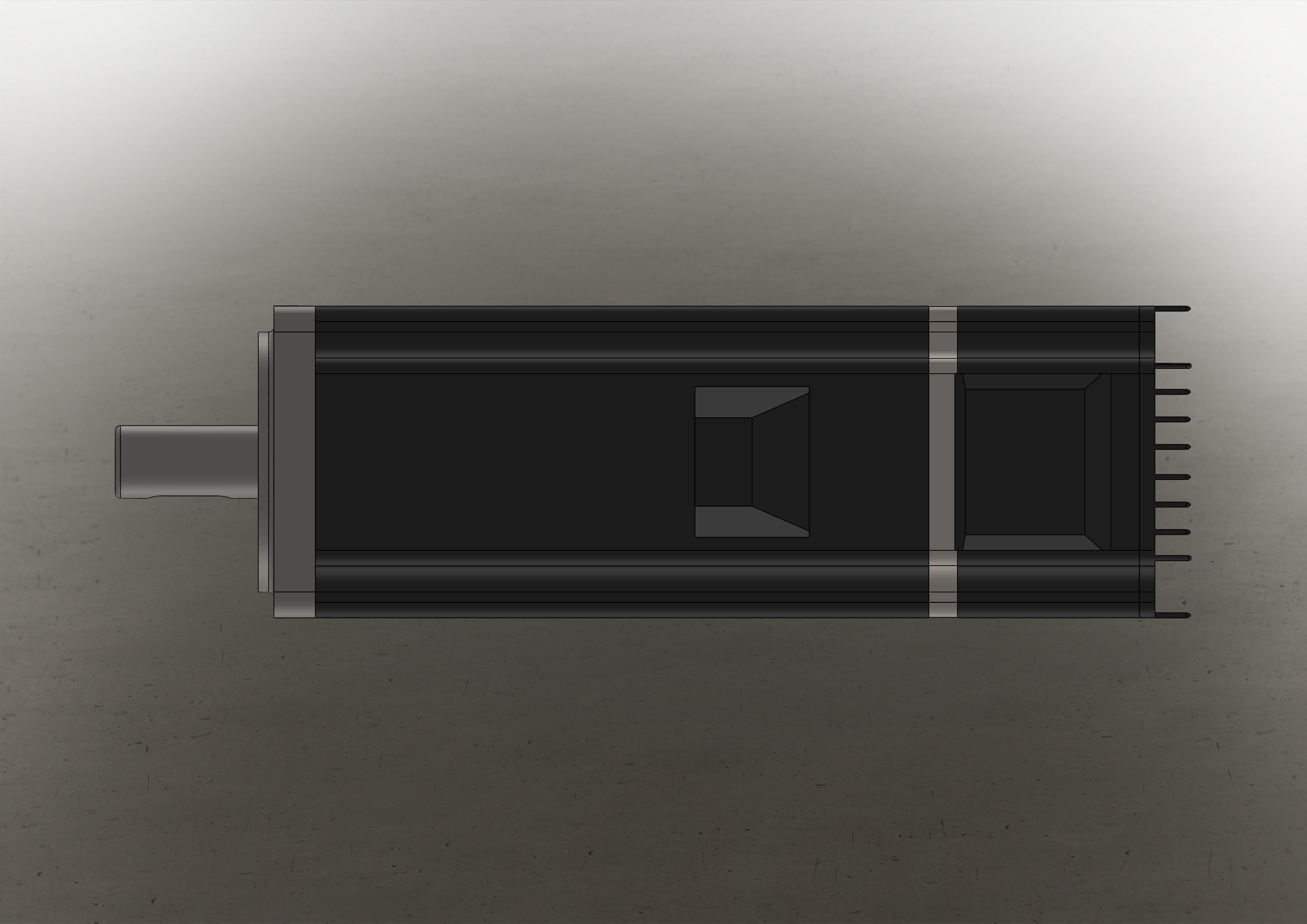 Servo DC Motor 24V 3D model_4