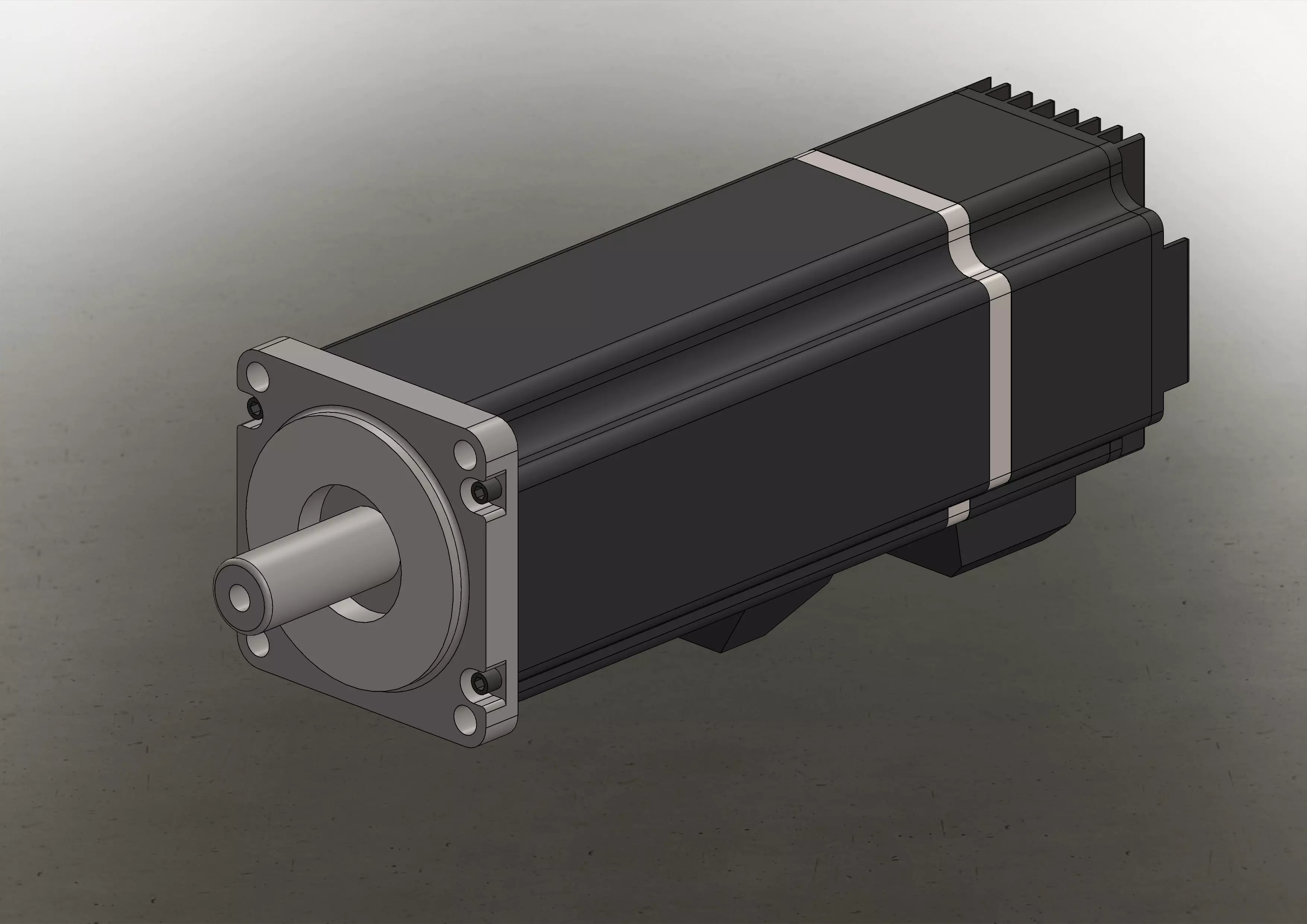 Servo DC Motor 24V 3D model_0