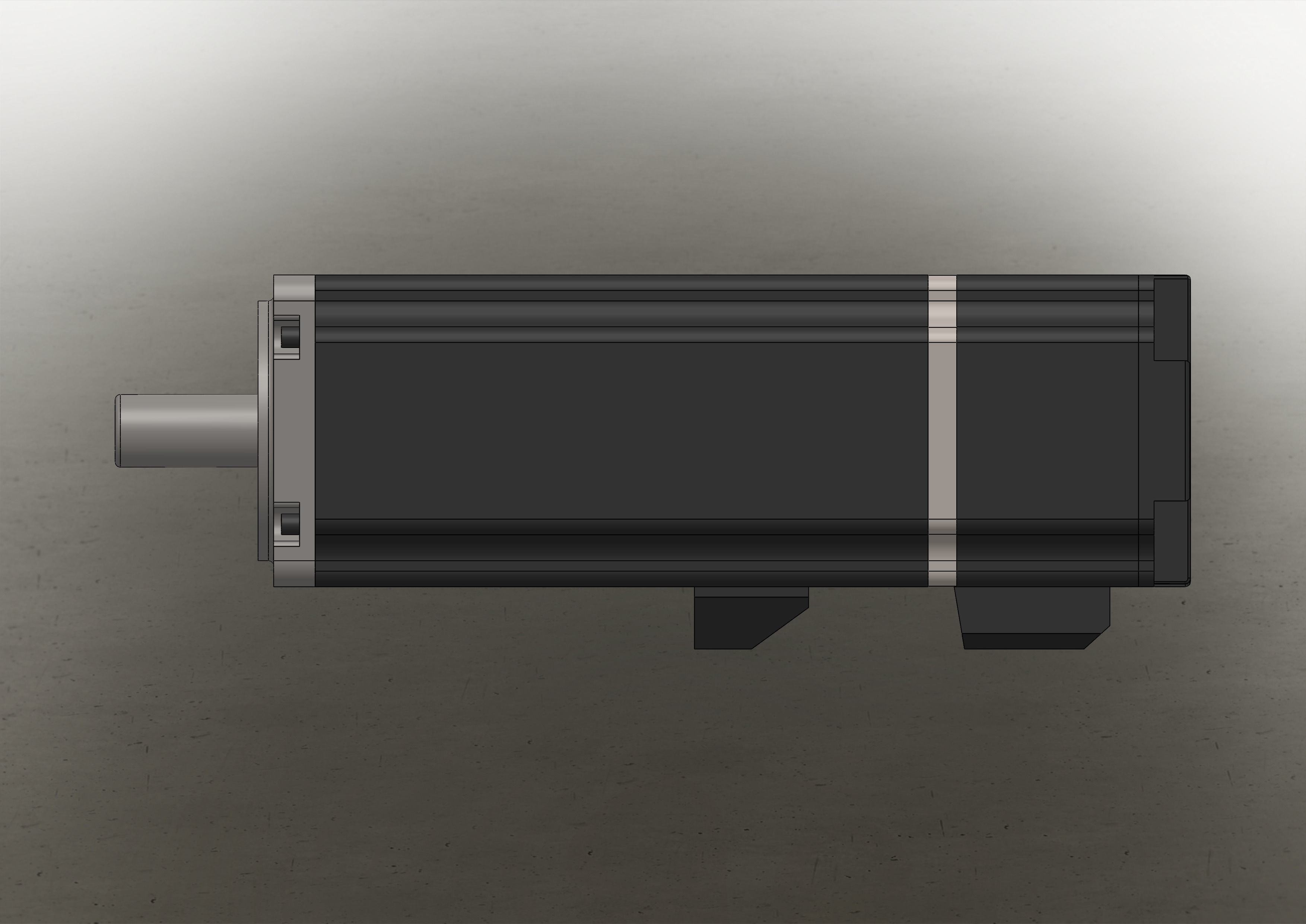 Servo DC Motor 24V 3D model_2