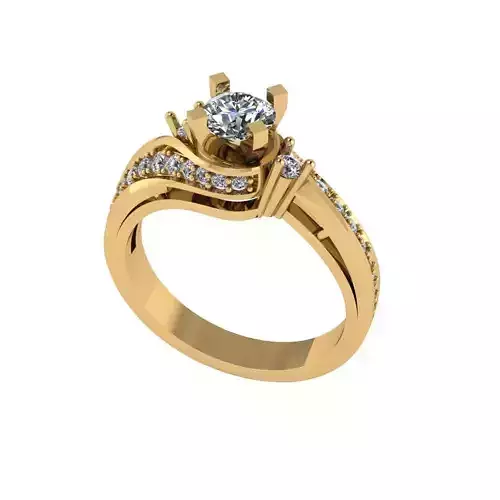 Women diamond ring 3d render