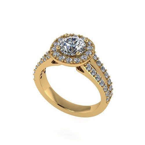Women diamond ring 3d render 3D print model