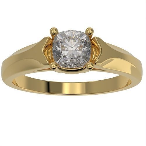 Cushion cut ring 3D print model
