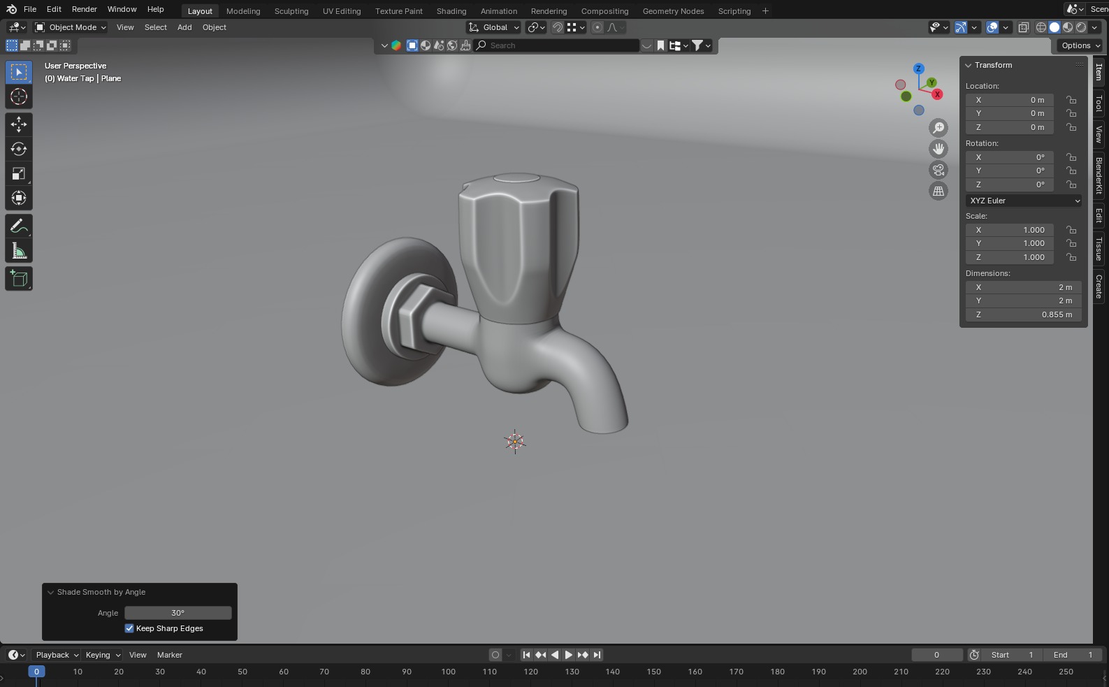 Water Tap Free 3D model_4